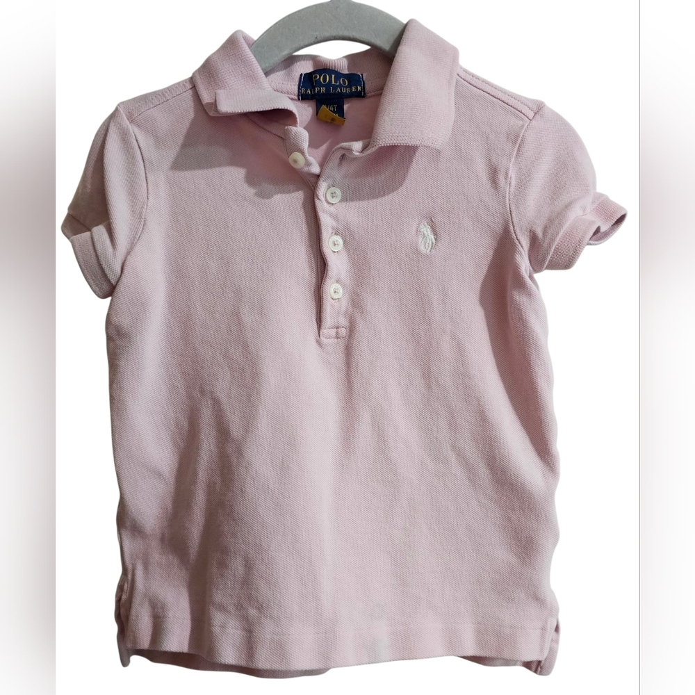 Polo Ralph Lauren Top Soft Pink Kids Polo Shirt Size 4/4T